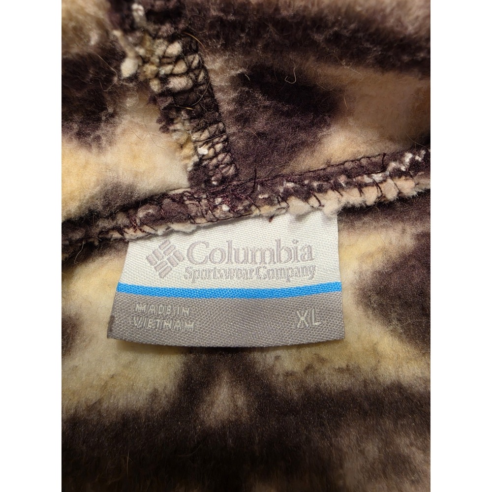 Columbia West Bend Sherpa Fleece Hoodie Womens XL Aztec Southwestern Pink Brown - Picture 3 of 10